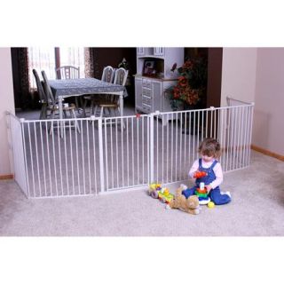 Regalo 192 Inch Super Wide Configurable Baby Gate and 8 Panel Play Yard, White