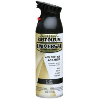 Rust Oleum Universal Spray Paint, Gloss Black