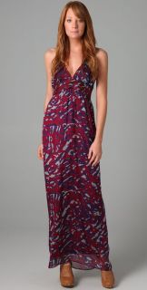 Rory Beca Print Maxine Halter Gown