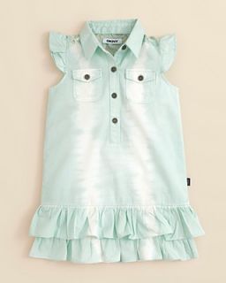 DKNY Girls' Distressed Denim Shirt Dress   Sizes 2T 4T