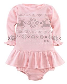 Ralph Lauren Childrenswear Infant Girls' Snowflake Dress   Sizes 3 9 Months