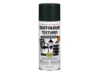 Rustoleum 7222 830 12 Oz Forest Green Stops Rust Textured Enamel Spray Paint   Pack of 6 