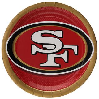 San Francisco 49ers 9 Paper Plate 8 Pack
