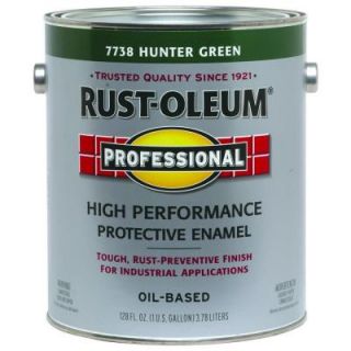 Rust Oleum Professional 1 gal. Hunter Green Gloss Protective Enamel (Case of 2) 7738402