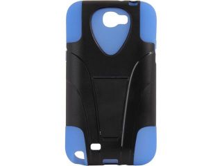 AMZER Blue / Black Double Layer Hybrid Case with Kickstand For Samsung Galaxy Note 2 AMZ95419