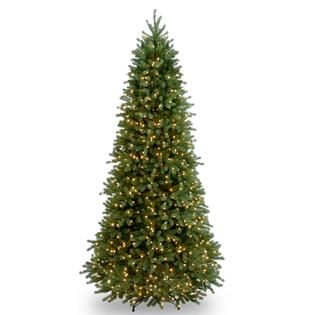 National Tree Company 9 ft. Jersey Fraser Fir Slim Tree with Clear