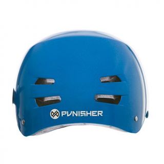 Punisher Premium Metallic Flaked Neon Blue Youth Skateboard Helmet   7401579