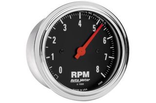 AutoMeter 2499   Range 0   8,000 RPM 3 3/8"   In Dash Mount Tachometer   Gauges