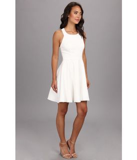 Jessica Simpson Fit Flare Criss Cross Strap Dress W Bow Detail White Alyssum