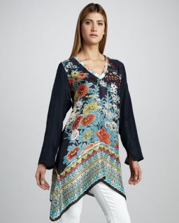 Johnny Was Collection Printed Silk Tunic, Womens