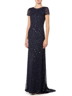 Adrianna Papell Cap sleeve all over sequin dress