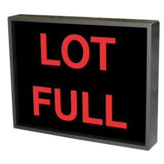 TAPCO Lot Full LED Backlit Blankout Parking Sign, Red LED Color, Power Requirements: 120V   LED Traffic Signs and Signals   38V905|108978