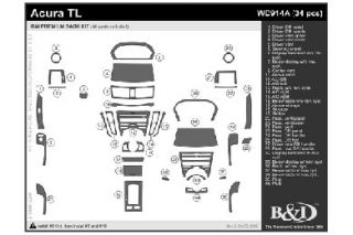 2009 2014 Acura TL Wood Dash Kits   B&I WD914A DCF   B&I Dash Kits
