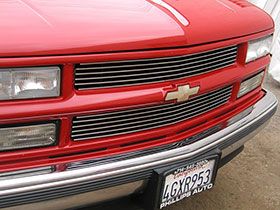 1995 1999 Chevy Tahoe Bar Billet Grilles   GrillCraft CHE1450 BAO   GrillCraft BG Series Billet Grilles