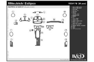 2006 2011 Mitsubishi Eclipse Wood Dash Kits   B&I WD617B DCF   B&I Dash Kits