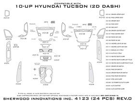 2010 2013 Hyundai Tucson Wood Dash Kits   Sherwood Innovations 4123 CF   Sherwood Innovations Dash Kits