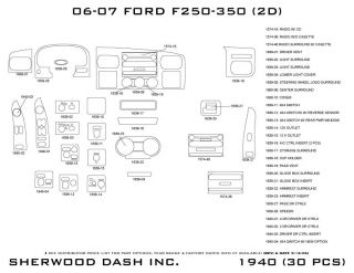 2006, 2007 Ford F 250 Wood Dash Kits   Sherwood Innovations 1940 N50   Sherwood Innovations Dash Kits