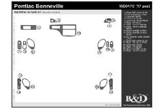 1993 1999 Pontiac Bonneville Wood Dash Kits   B&I WD047C DCF   B&I Dash Kits