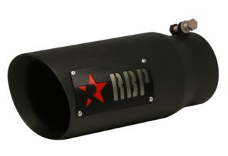 RBP 45124 7RD   Inlet Size 4", Outlet Size 5", Length 12" Black with Red/Grey Logo Standard Series   Driver Side   Exhaust Tips