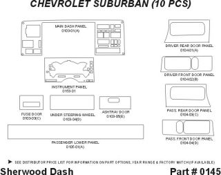 1992, 1993, 1994 Chevy Suburban Wood Dash Kits   Sherwood Innovations 0145 CF   Sherwood Innovations Dash Kits
