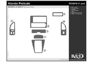 1988 Honda Prelude Wood Dash Kits   B&I WD204B DCF   B&I Dash Kits