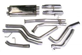 2007, 2008 Toyota Tundra Performance Exhaust Systems   Bassani Xhaust 5747345   Bassani Aft Cat Exhaust System