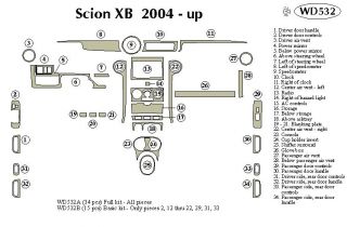 2004 2007 Scion xB Wood Dash Kits   B&I WD532A DCF   B&I Dash Kits