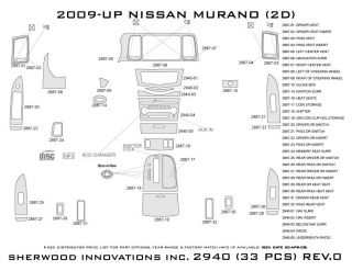 2009, 2010 Nissan Murano Wood Dash Kits   Sherwood Innovations 2940 CF   Sherwood Innovations Dash Kits
