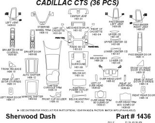 2003 Cadillac CTS Wood Dash Kits   Sherwood Innovations 1436 N50   Sherwood Innovations Dash Kits
