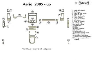 2005, 2006, 2007 Suzuki Aerio Wood Dash Kits   B&I WD599A DCF   B&I Dash Kits