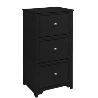 Home Decorators Collection Oxford 3 Drawer Wood File Cabinet in Black 2914410210
