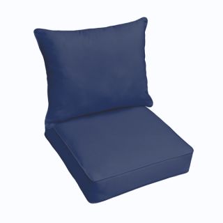 Sloane Dark Blue Indoor/ Outdoor Corded Chair Cushion And Pillow Set