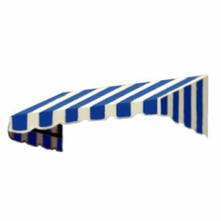 AWNTECH 50 ft. San Francisco Window/Entry Awning (24 in. H x 48 in. D) in Bright Blue / White Stripe EF24 50BBW