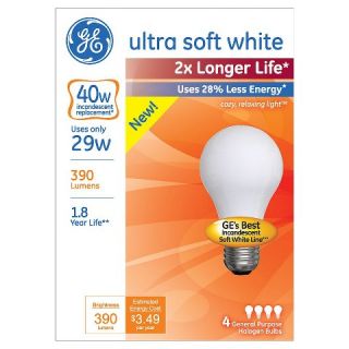 GE 40 Watt Long Life Energy Efficient Halogen Light Bulb (4 Pack