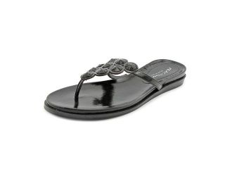 Kenneth Cole Reaction Net Keeper Womens US Size 6.5 Black Thongs Sandals Shoes 