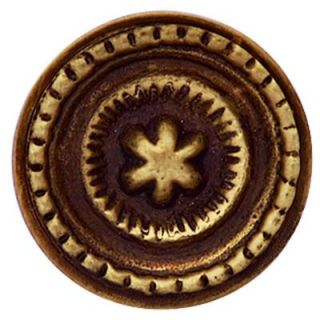 Copper Mountain Hardware Beaded Star 1 1/4 in. Antique Brass Round Cabinet Knob SH116US5