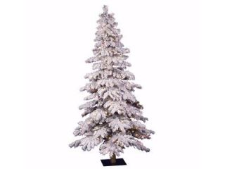 Vickerman 01563   4' x 29" Flocked Spruce Alpine 450 Clear Lights Christmas Tree (A806241) 