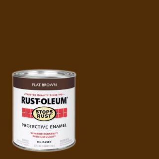 Rust Oleum Stops Rust 1 qt. Flat Brown Protective Enamel Paint (Case of 2) 239083