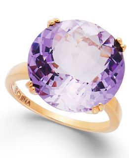 Victoria Townsend Pink Amethyst Cocktail Ring in 18k Gold over