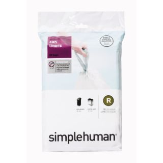 Simple Human 2.6 Gal White Trash Can Liners (CW0201)   Trash Bags & Holders