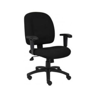 Boss Black Fabric Task Chair W, Adjustable Arms BSEB495BK