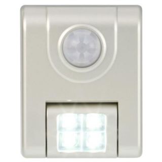 4 Light Silver Motion Sensor LED Light with Mounting Bracket 20043 301