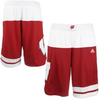 adidas Wisconsin Badgers Cardinal 2015 March Madness Replica Basketball Shorts