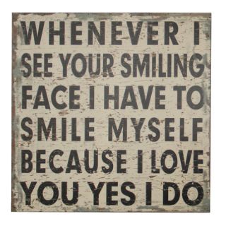 Whenever I See Your Smiling Face Wooden Wall Decor by Cheungs