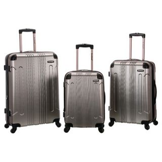 Rockland 3pc ABS Luggage Set   Silver