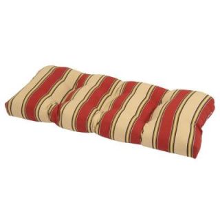 Hampton Bay Chadlark Stripe Tufted Outdoor Settee Cushion 7426 01223700