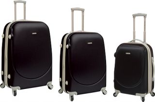 TPRC Barnet 3 Piece Hard Side Expandable Luggage Set   Black