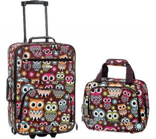 Rockland 2 Piece Luggage Set F102   Owl