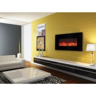 Yosemite Home Decor Carbon Flame 40 in. Wall Mount Electric Fireplace in Black DF EFP1000