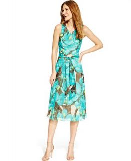 Jessica Howard Petite Floral Print Sleeveless Dress   Dresses   Women